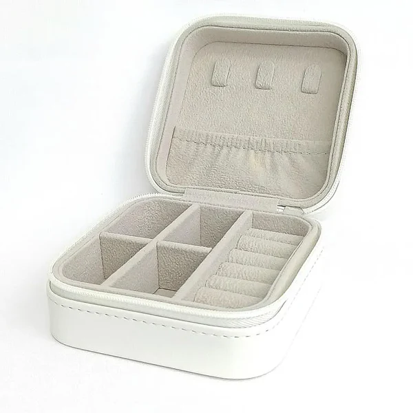 Porta Joias Pequeno Branco - Couro